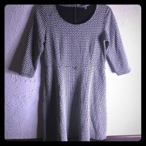 Black and white graphic dress